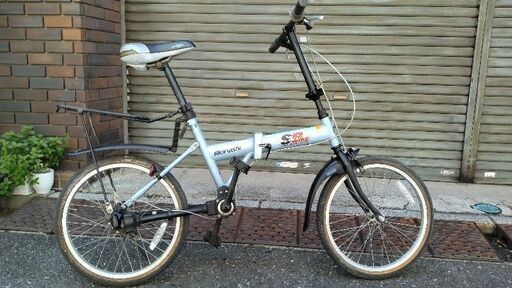 ★引取り限定★希少丸石サイクル★S-BIKE　シャフトドライブ小径車　青系　20型シングル３段変速　マニア向け