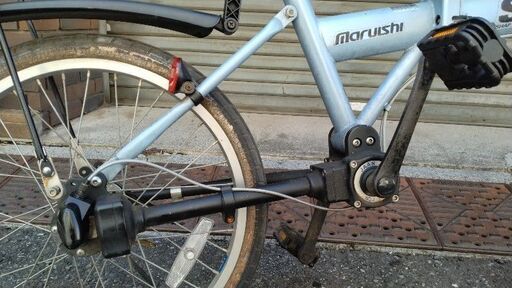 ☆引取り限定☆希少丸石サイクル☆S-BIKEシャフトドライブ小径車青系20  