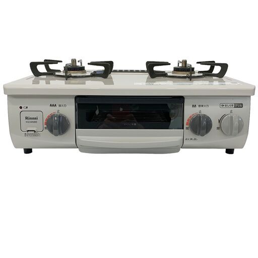 24C263_ジA 【2021年製】Rinnai リンナイ ガステーブル KG34NBEL LP・プロパンガス専用 左側強火力 中古
