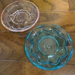 ミスド　ポンデライオン&フレンチウーラー　ガラス小皿2枚セット