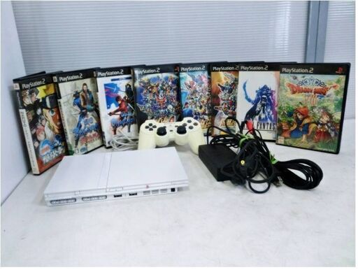 100%正規品 ソニー プレイステーション2 ソフト8点 SCPH-75000 動作良好 本体