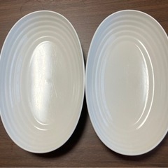 長方形　お皿２枚セット(プラスチック製)