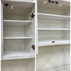 キッチンボート 食器棚 マルミツ 横幅 約104.5cm×奥行55cm×高さ200.5cmレンジボード ホワイト 食器棚 キッチン収納