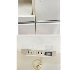 キッチンボート 食器棚 マルミツ 横幅 約104.5cm×奥行55cm×高さ200.5cmレンジボード ホワイト 食器棚 キッチン収納