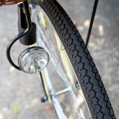 ほぼ新品❗ママチャリ 26インチ 折りたたみ自転車 シティサイクル　アイボリー　可愛い自転車 　LEDダイナモライト 