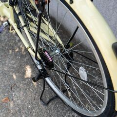 ほぼ新品❗ママチャリ 26インチ 折りたたみ自転車 シティサイクル　アイボリー　可愛い自転車 　LEDダイナモライト 