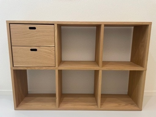 無印良品　スタッキングシェルフ・３段×２列・オーク材