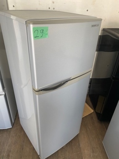 2️⃣9️⃣福岡市内配送無料 シャープ SHARP SJ-H12W-S [直冷式冷蔵庫 （118L・右開き） 2ドア シルバー系]