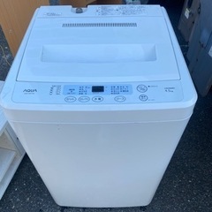 🔝2️⃣2️⃣福岡市内配送設置無料 AQUA アクア AQW-S451(W) [簡易乾燥機能付き洗濯機（4.5kg）]