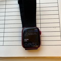 美品：Apple Watch 7 41mm GPS Red バッテリー97%