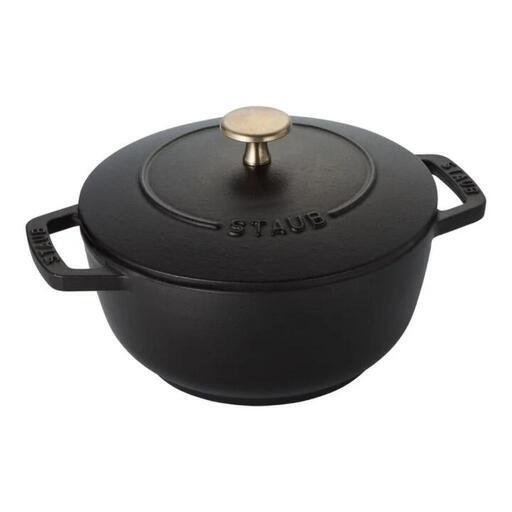 【新品未使用】STAUB ストウブ鍋 Wa-NABE S 16 cm ブラック\n