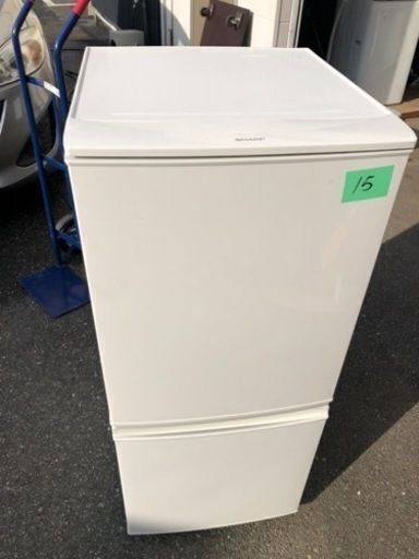 1️⃣5️⃣ 福岡市内配送無料 シャープ SHARP SJ-D14B-W [冷蔵庫(137L・つけかえどっちもドア) 2ドア ホワイト系]