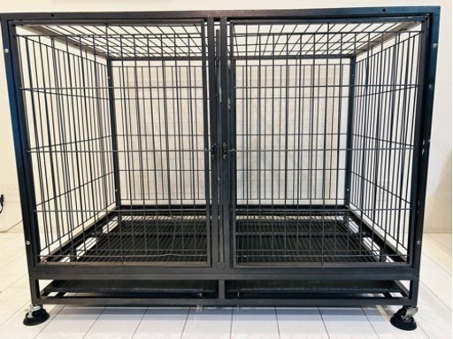 CLACOM 大型犬ケージ 中型犬ケージ ペットケージ 犬用ゲージ キャスター 屋根付き お手入れ楽 頑丈 トイレ トレー付 室内