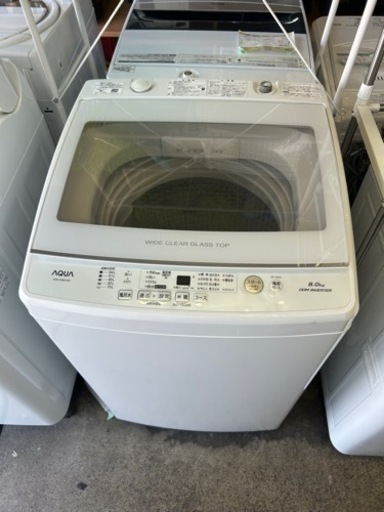 万代店　アクア　\n全自動洗濯機AQR-GV80H  8.0kg 家電 生活家電 洗濯機