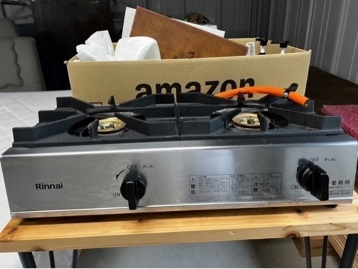 ほぼ未使用 rinaiプロパン用ガスコンロ/現金可