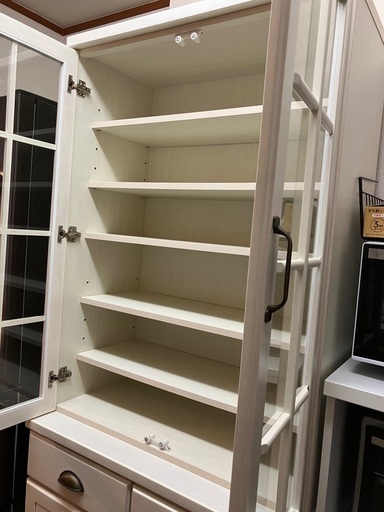 ニトリ 食器棚 ミランダ ミランダ120ニトリ ホワイト食器棚 ガラス扉