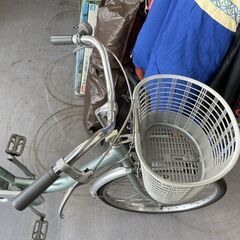 24インチ 自転車 変速なし カゴ 荷台 鍵 ライト付き ママチャリ チャリ