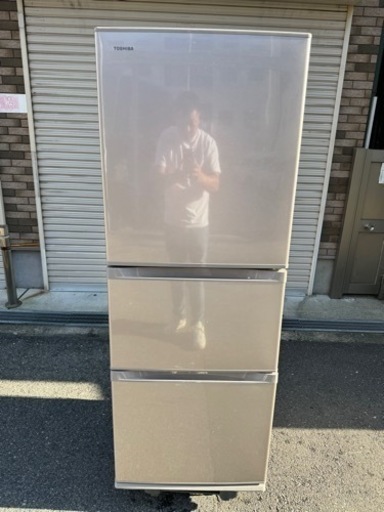 東芝 3ドア 340L 冷凍 冷蔵庫 GR-H34S