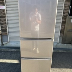 【ネット決済・配送可】東芝 3ドア 340L 冷凍 冷蔵庫 GR...