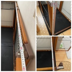 ペット　木製ケージ（トレー付き）