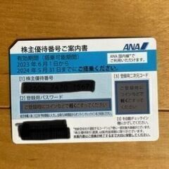 【ネット決済・配送可】ANA 株主優待券 2024年5月末まで