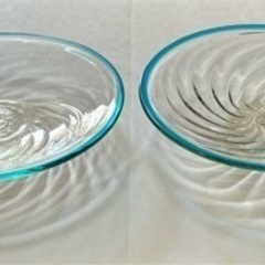 ペア　ガラス平皿