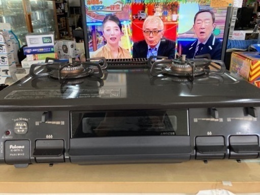 パロマ 左強火 プロパン ガステーブル ガスコンロIC-S87K-2L LP専用 中古 リサイクルショップ宮崎屋住吉店24.5.4k