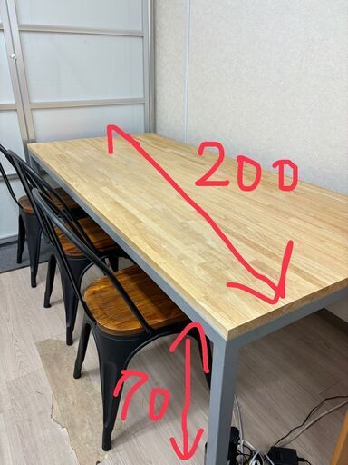 特注オーダーメイド木製テーブル】オフィス利用の中古品・3万円 - テーブル