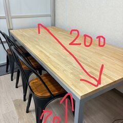 特注オーダーメイド木製テーブル】オフィス利用の中古品・3万円14th 