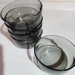 ガラスボウル ガラス食器 中鉢 デザート皿5個セット