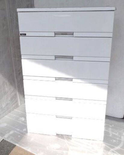 Fits フィッツ/チェスト6段 白 / 札幌市白石区☆店頭お引き取り歓迎【自社配送は札幌市内限定】