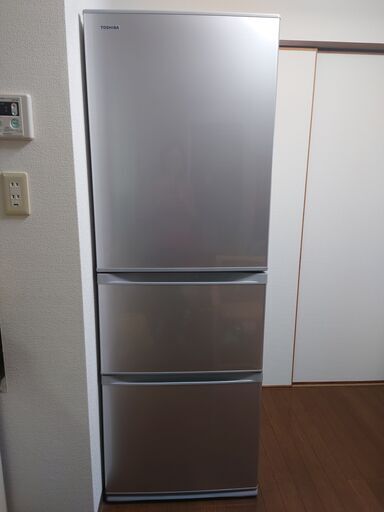 3ドア冷凍冷蔵庫　375L(右開き）