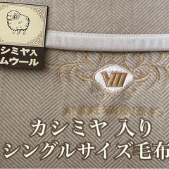 【新品未使用品】カシミヤ混ウール毛布　アンドレバレンチノ　シングル毛布