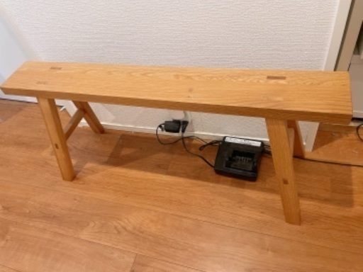 廃盤品　無印良品 無垢材 オーク ベンチ （大）