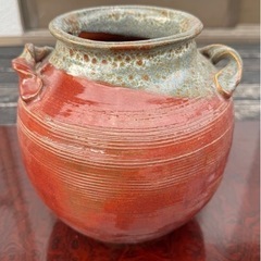 花瓶 陶器 赤茶系