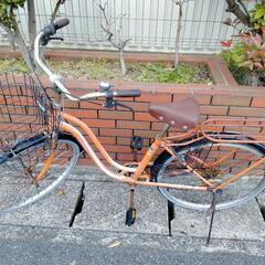 (chariyoshy出品)26 インチ自転車、オレンジ色