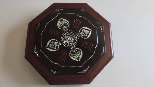 【未使用】 螺鈿工芸　漆器 漆芸 九節板 クジョルパン 宮廷料理 八角オードブル　岡崎市から