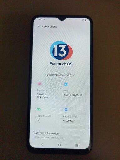 PCパーツ vivo y22