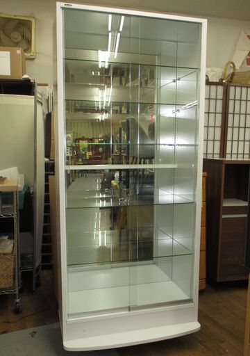 R382 JAJAN コレクションケースワイドハイタイプ LED＆鍵付き 幅83cm Used・美品