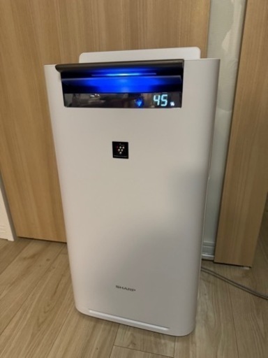 【美品】シャープ 加湿 空気清浄機 KI-JS50 プラズマクラスター 25000 ハイグレード 13畳 / 空気清浄 23畳 年モデル ホワイト KI-JS50-W