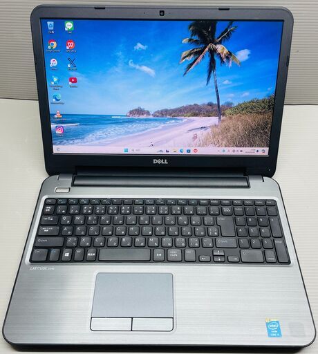 保証1ヶ月、インボイス対応、代引き発送可！Windows11、Core i5、SSD256GB(新品)、メモリ8GB、DELL製ノートパソコン、CD,DVD,ドライブ、カメラ、Bluetooth、ACアダプター付属、デル、LATITUDE3540