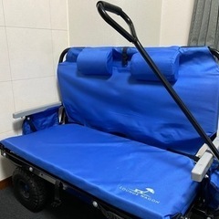 キャンプ、海に大活躍【送料不要でお持ちします】キャリーカートがベンチに早変わり★ラウンジワゴン★全地形型 アウトドアワゴン★マルチキャリー MALO\'O パラソル/タープ/ビーチテント