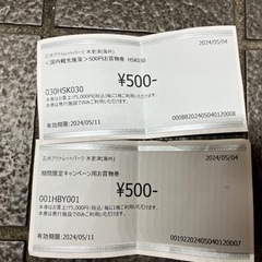 三井アウトレットパーク木更津　クーポン券1000円分