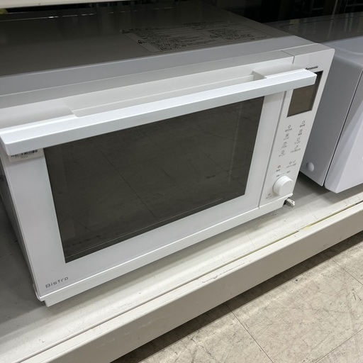 J3401 値下げしました！3ヶ月保証付き！ 高年式！美品 Panasonic パナソニック NE-BS5B-W オーブンレンジ Bistroビストロ  2023年製 オーブン1段調理タイプ 26L  動作確認、クリーニング済み