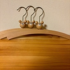 子供用　木製くまさんハンガー3本セット