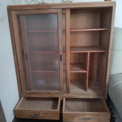 リサイクルショップどりーむ荒田店 No733 レンジボード キッチン収納 高めの作りで容量