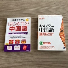 【学生0円】中国語学習本2冊まとめて