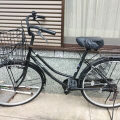 【ネット決済】２６インチ　かご付き自転車