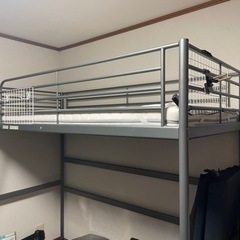 マットレス付IKEA家具 ベッド ロフトベッド