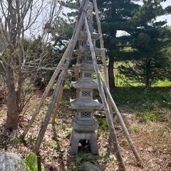 立灯籠　庭石　  240cm